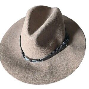 100% Wool Western Hat Anthropologie Staring At Stars Brown Womens Fedora Hiking